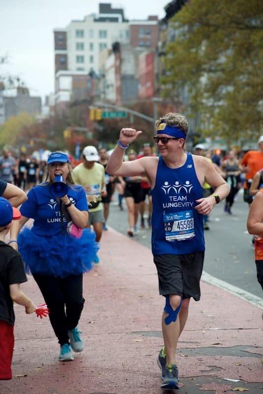 Ratzenberger participating in a fundraiser to LUNGevity Foundation